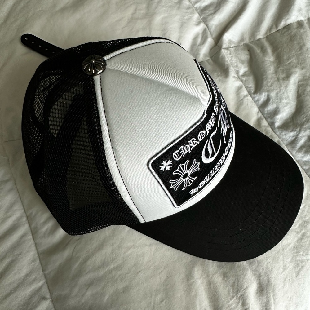 Chrome Hearts Black and White Trucker Hat